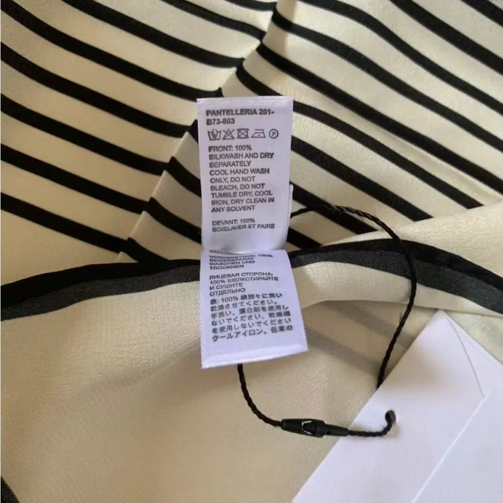 TOTEME Beige Centered Monogram Silk Scarf